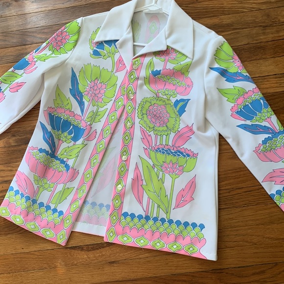 Vintage Jackets & Blazers - Vintage 60’s psychedelic floral jacket